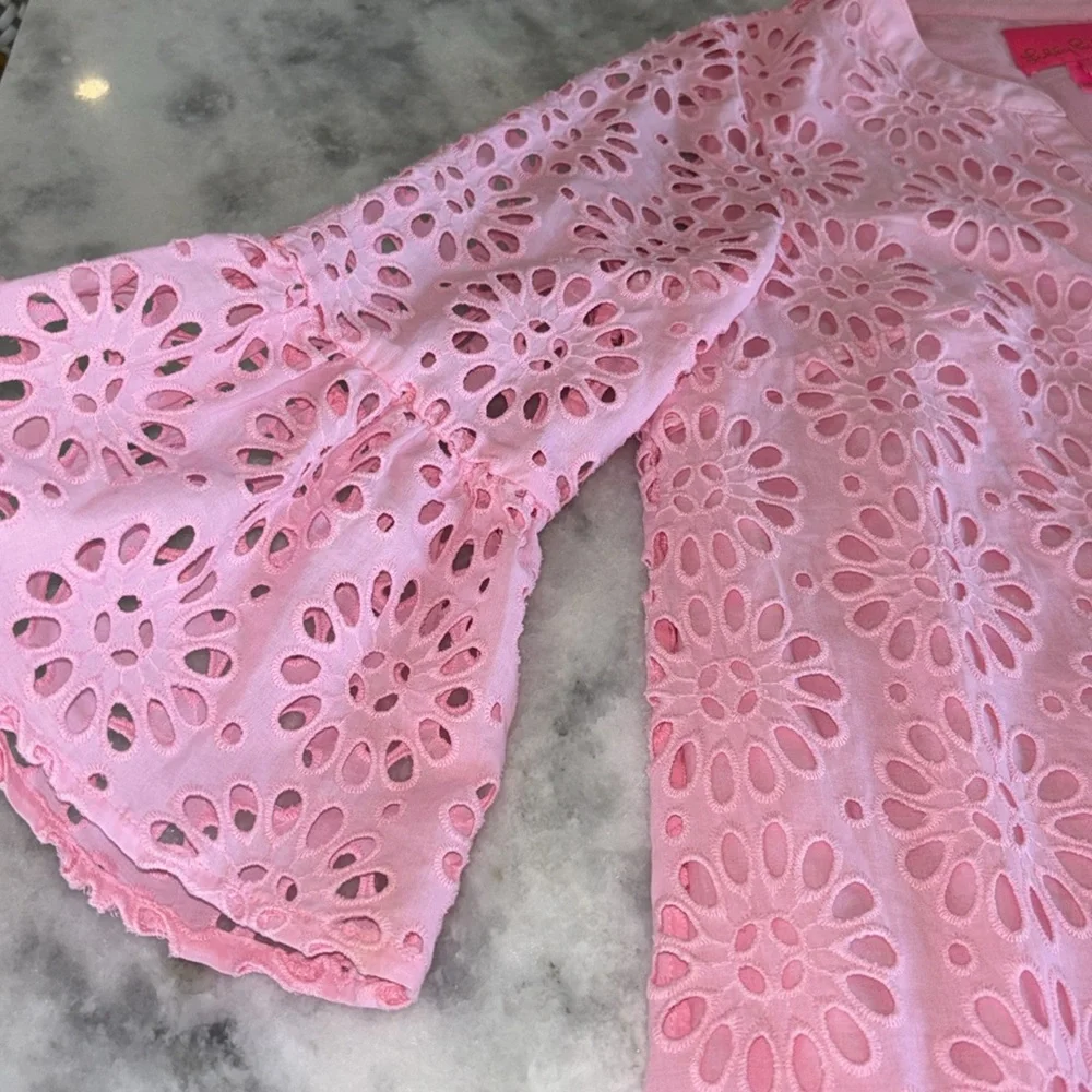 Lilly Pulitzer Pink Eyelet Koggaia Dress
